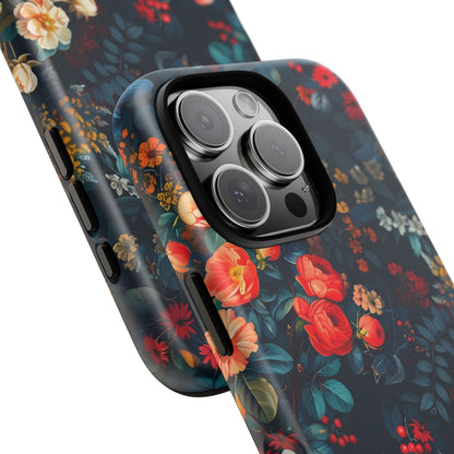 Floral Phone Case, Tough Cases for Protection, Vibrant Floral Design, Chic Gift for Her, Stylish Accessories