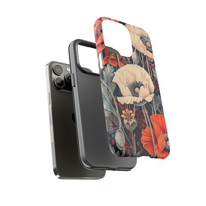 Floral iPhone Case, Tough Phone Cover, Artistic Protection, Flower Design, Unique Gift for Her, Phone Accessory, Trendy Tech
