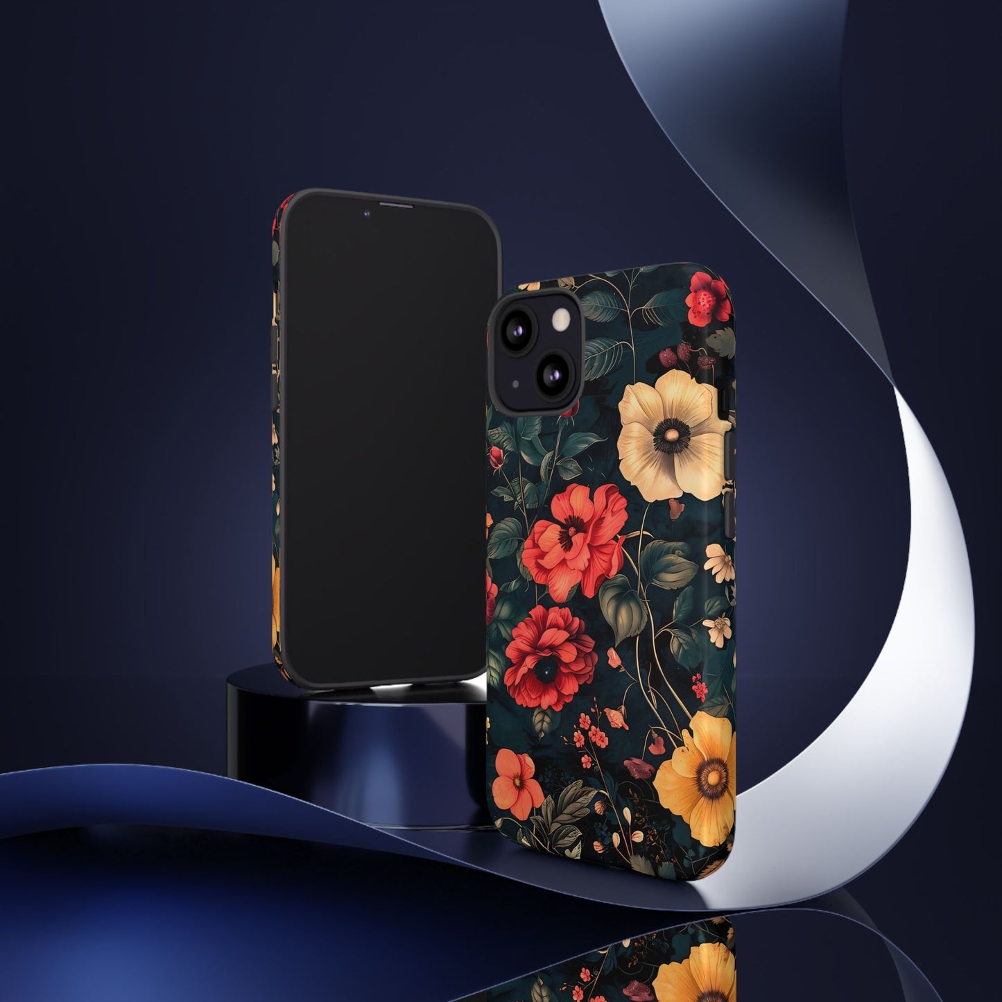 Floral Phone Case, Tough Cases, Flower Motif, Protective Cover, Gift for Her, Floral Design, Spring Accessory
