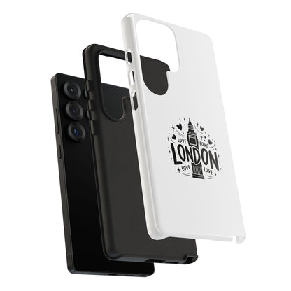 London Love iPhone Case | Tough Cases, London Theme, Gift for Travelers, Unique Phone Accessory, Cute Tech Gifts