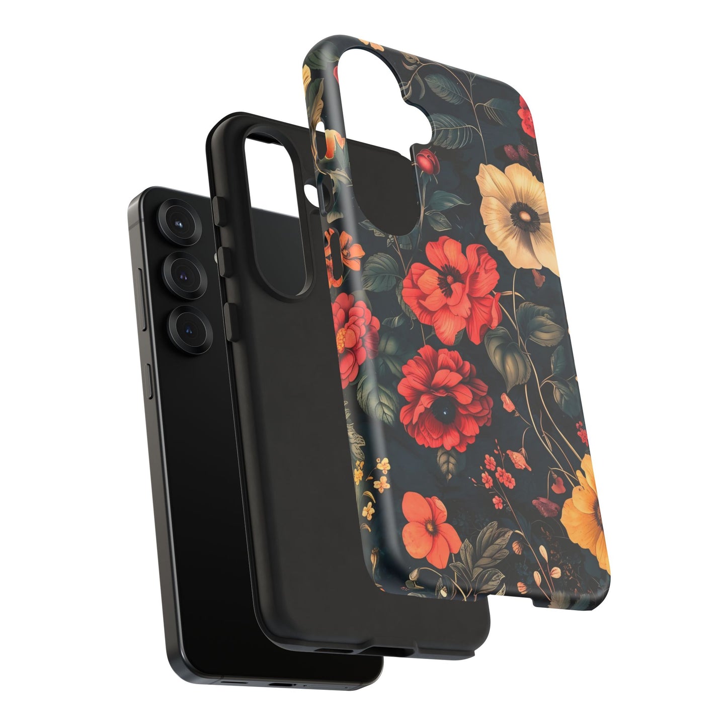 Floral Phone Case, Tough Cases, Flower Motif, Protective Cover, Gift for Her, Floral Design, Spring Accessory