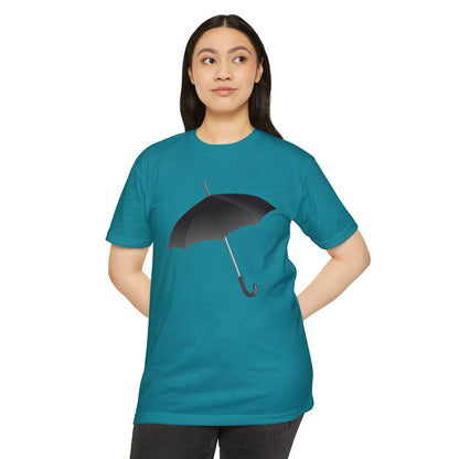Unisex CVC Jersey T-shirt - Regal Royal Umbrella - Elegant and Majestic Design