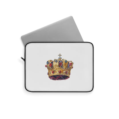 Royal Crown Laptop Sleeve, Queen Laptop Case, King Laptop Bag, Elegant Computer Sleeve, Gift for Her, Tech Accessory