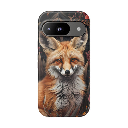 Fox Floral Phone Case, Tough Cases for Animal Lovers, Nature Themed Gift, Cute Phone Cover, Wild Fox Protector