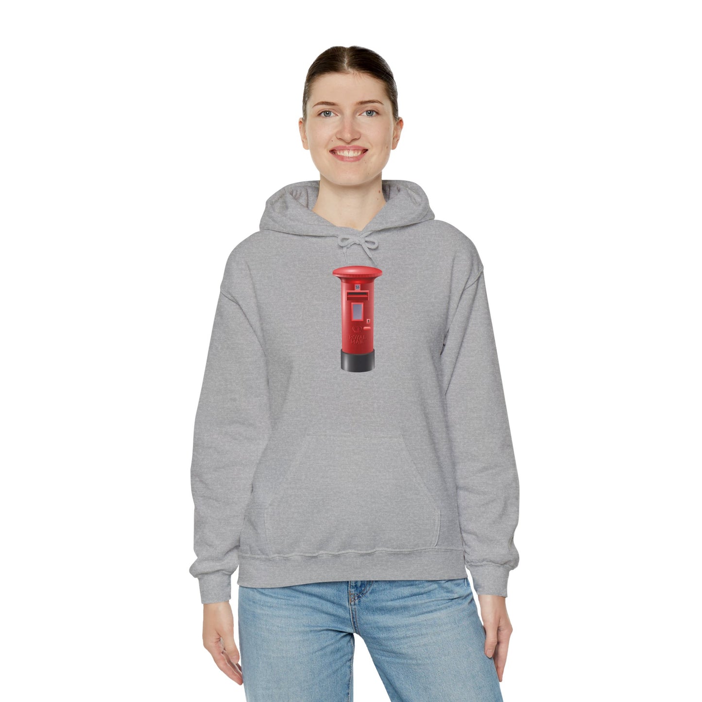 Unisex Heavy Blend™ Hooded Sweatshirt - Classic UK Royal Mailbox Design