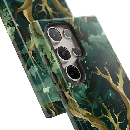 Forest Green Phone Case, Nature-Inspired Tough Cases, Eco-Friendly Gift, Outdoor Lover Accessory, Unique Phone Cover