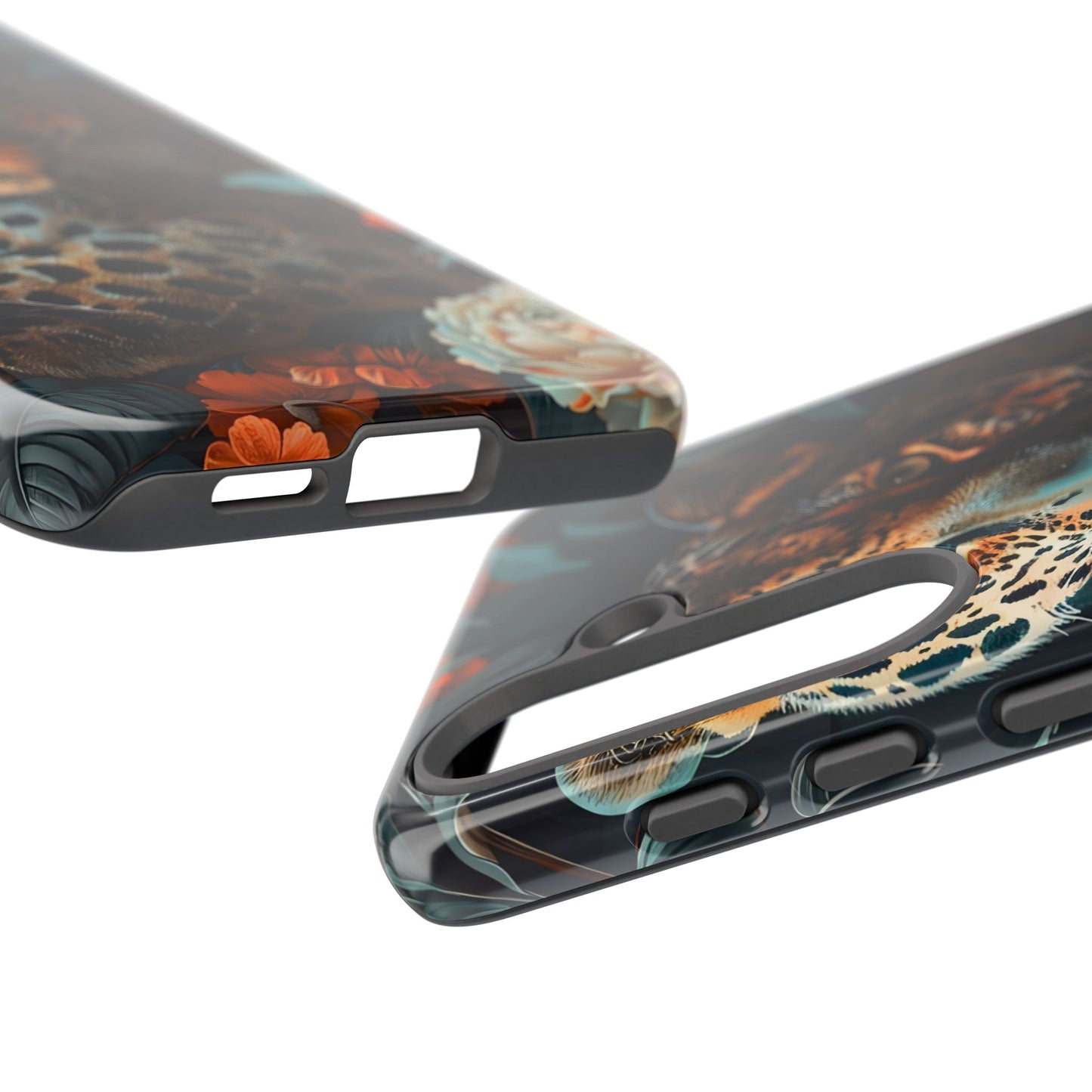 Wildlife Phone Case with Leopard Design | Tough Cases, Animal Prints, Floral Phone Cover, Gift for Nature Lovers, Unique Phone Accessories