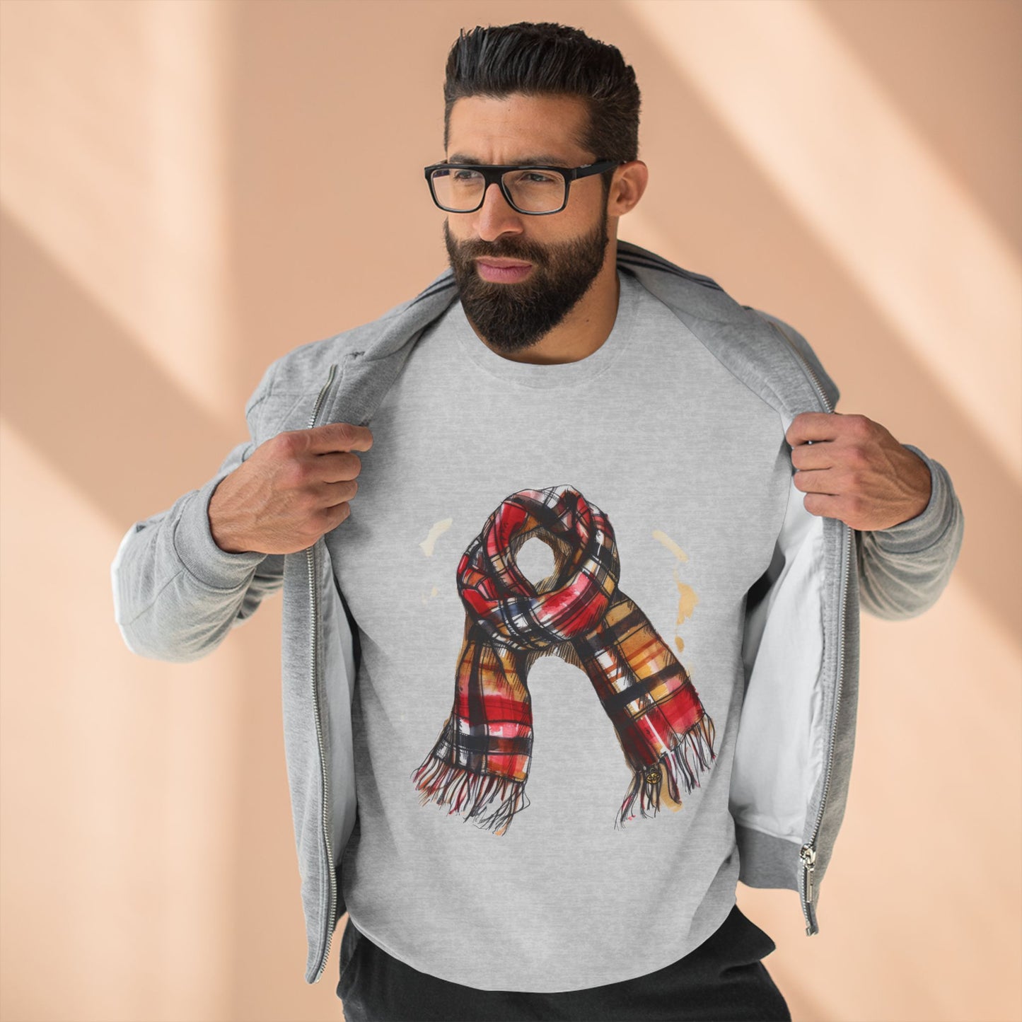 Unisex Crewneck Sweatshirt - Classic British Plaid Scarf