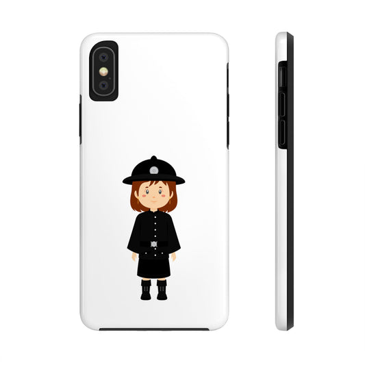 Cute Police Officer Tough Phone Case, Protective Cover, Phone Accessory, Gift for Him/Her, Fun Design for All Ages, Cartoon Case