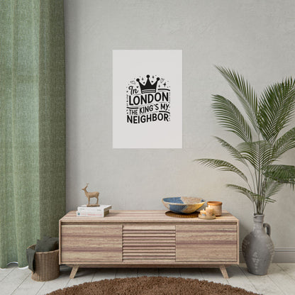London Themed Rolled Poster - Whimsical Art Print for Home Decor, Gifts, Travel Lovers, Wall Art, Inspirational Quote