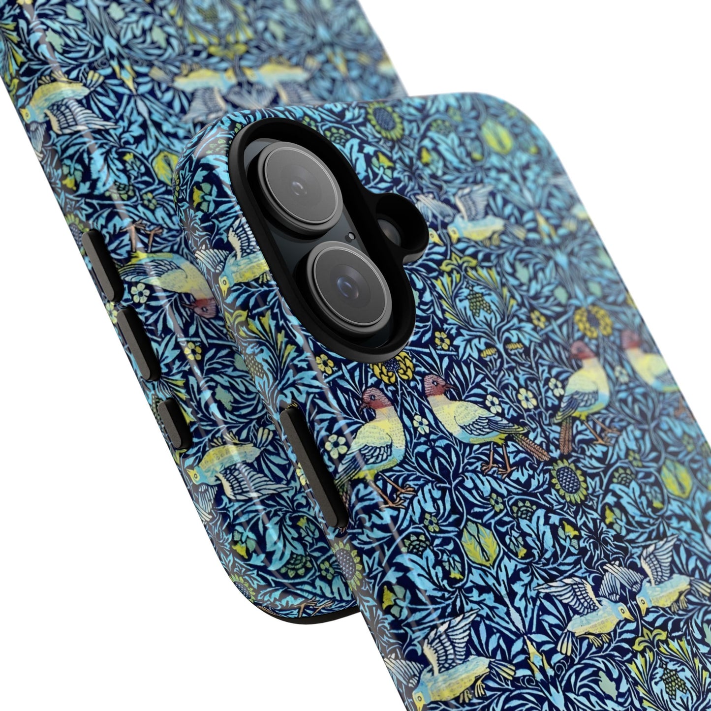 Bird and Floral Pattern Phone Case, Tough Cases, Gift for Nature Lovers, Eco-friendly, Custom Phone Accessories, All-Occasion