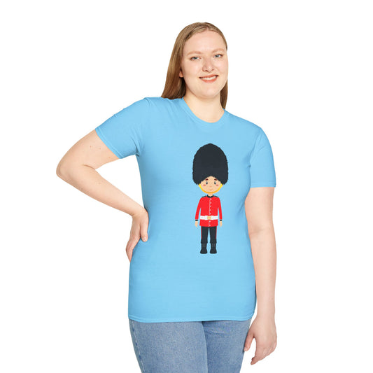 Unisex Softstyle T-Shirt - Standing Strong - The British Soldier in Red