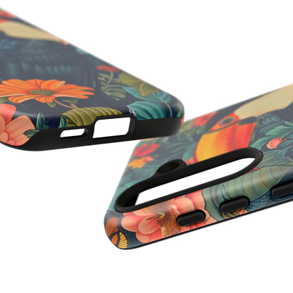 Tropical Toucan Phone Case - Cute Animal Design, Nature Lover Gift, Floral Pattern, Bird Lover Accessory, Summer Vibes
