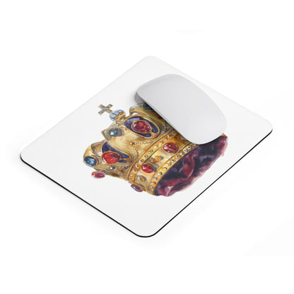 Regal Crown Mouse Pad | Royal Desk Accessory, Office Gift, Gamer Gear, Unique Home Decor, Elegant Computer Mat
