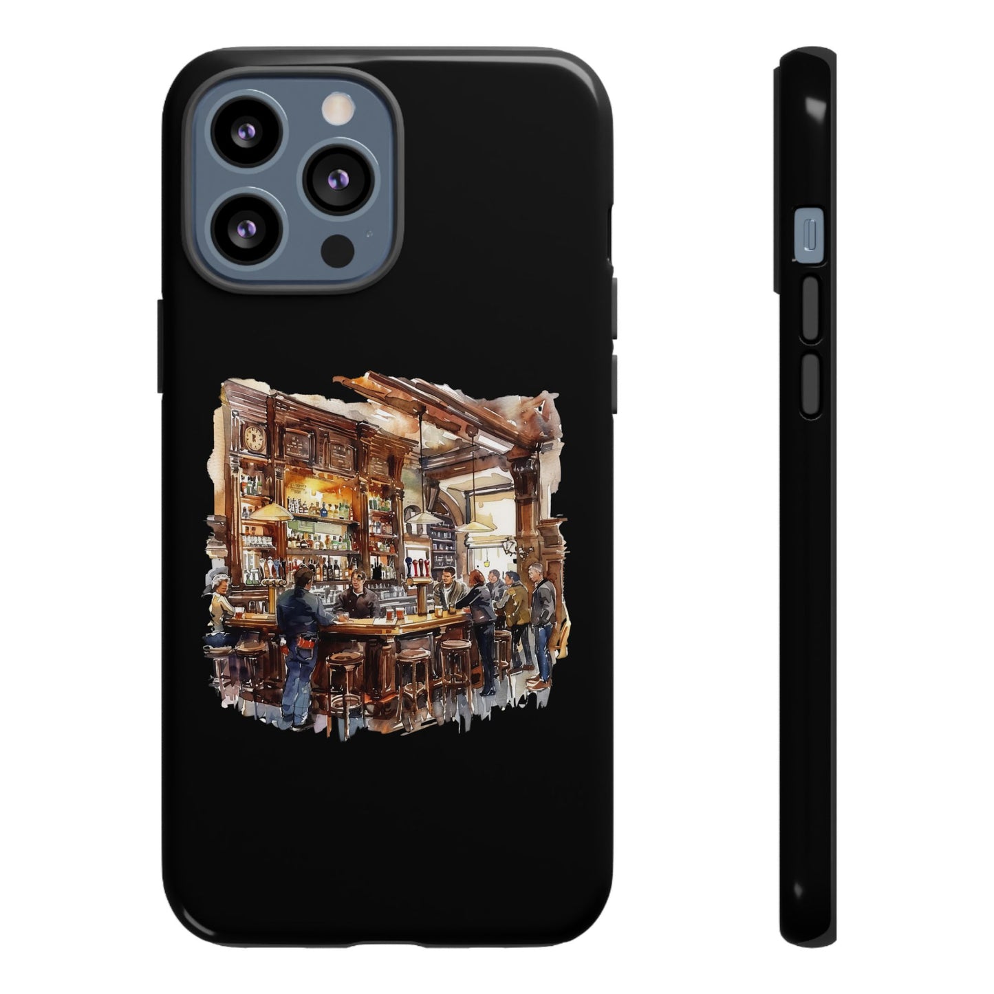 Artistic Phone Case - Cozy Pub Vibe, Trendy Smartphone Accessory, Gift for Friends, Modern Design, Durable Protection