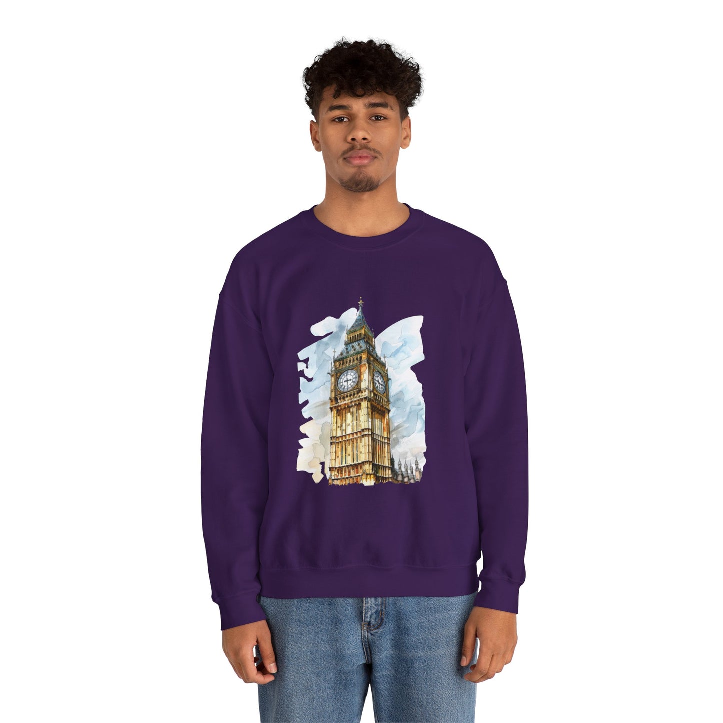 Unisex Heavy Blend™ Crewneck Sweatshirt Lightweight - Big Ben Iconic British Tower