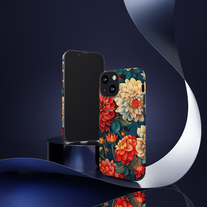 Floral Phone Case - Vibrant Tough Cases, Stylish Floral Cell Phone Cover, Gift for Her, Trendy Phone Accessory, Flower Design