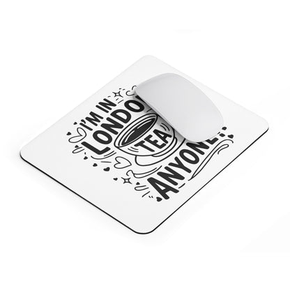 London Tea Mouse Pad, Cute Desk Accessory, Office Gift, Tea Lover Gift, Home Office Decor, Fun Workstation Item
