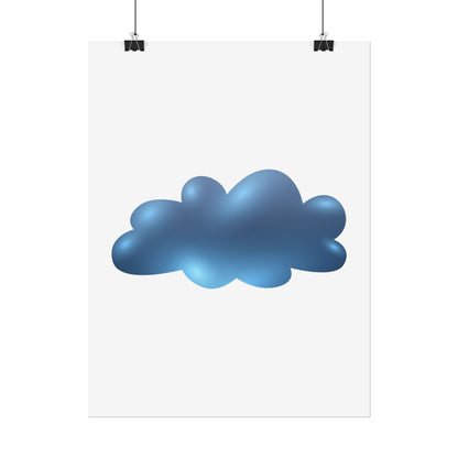 Blue Cloud Art Print, Minimalist Wall Decor, Kids Room Wall Art, Nursery Poster, Aesthetic Home Decor, Modern Art Print