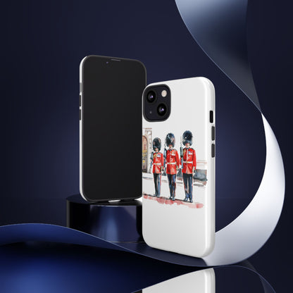 Phone Case with Royal Guard Design, Unique Cell Cover, London Souvenir, Tough Phone Case, Gift for Travelers, Stylish Street Photography