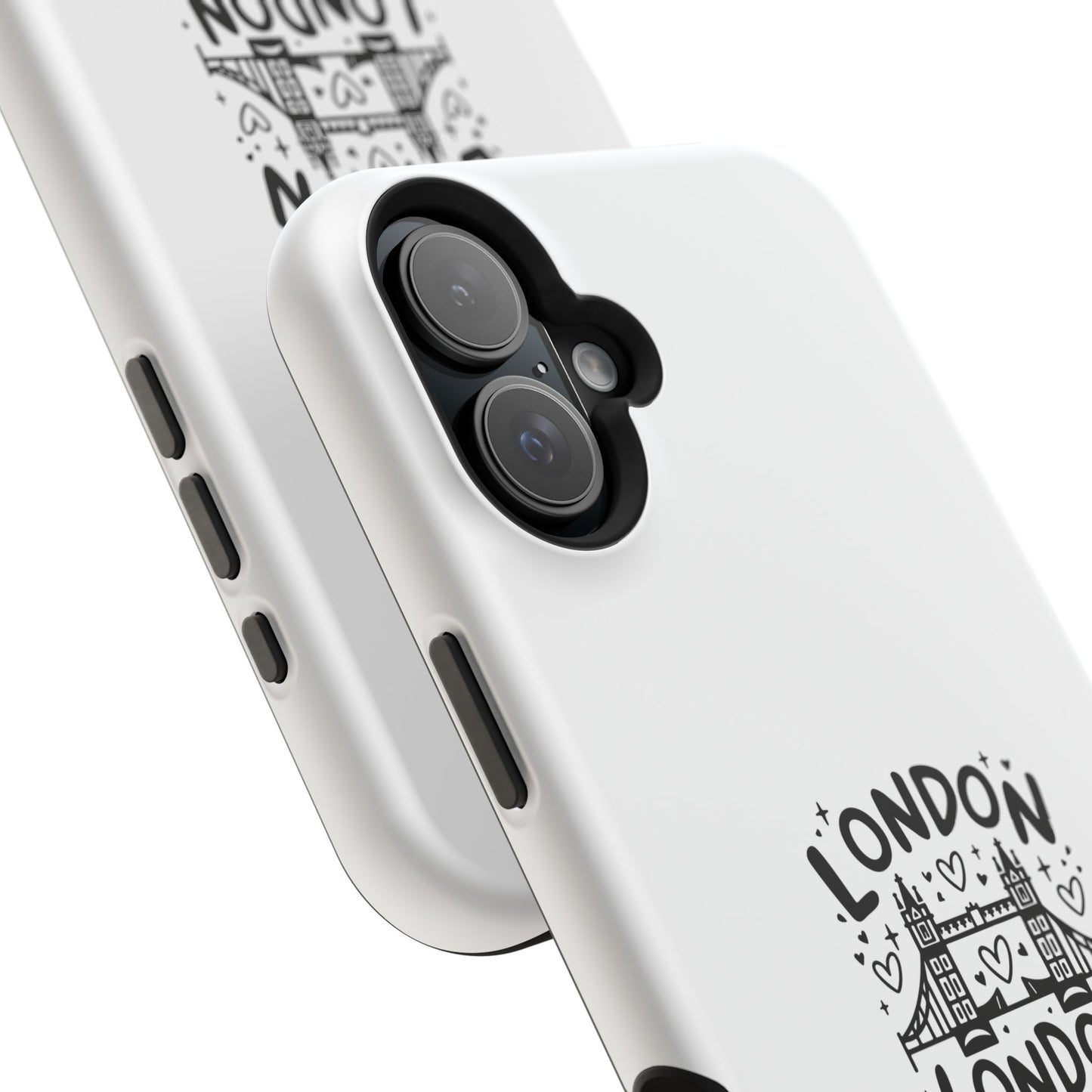 London Love Magnetic Tough Case, Personalized Phone Case, Unique London Design, Gift for Travelers, Cute London Souvenir