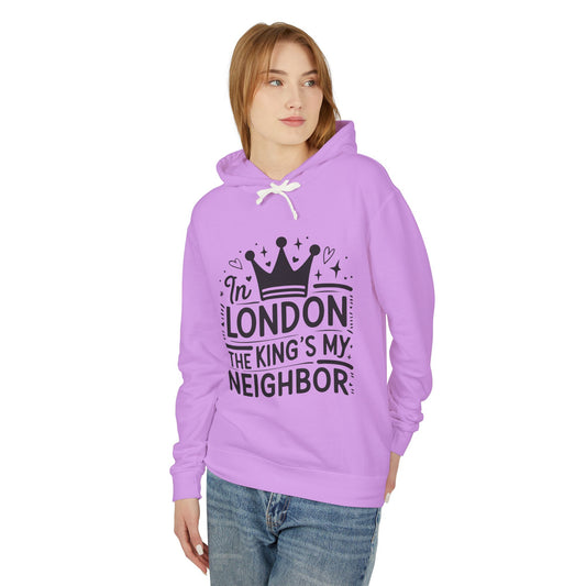 Unisex Lightweight Hooded Sweatshirt - The King's My Neighbour