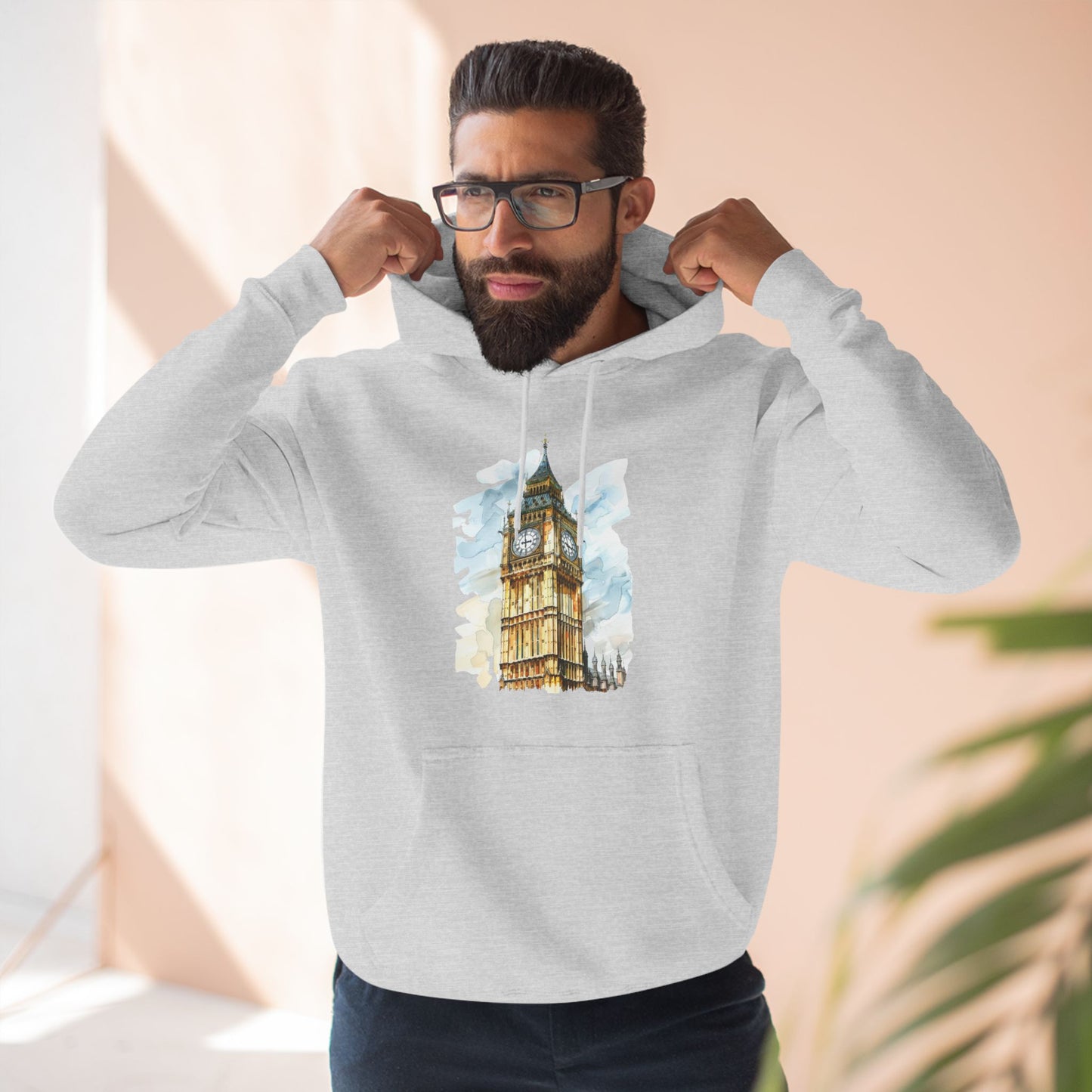 Three-Panel Fleece Hoodie - London’s Iconic Tower