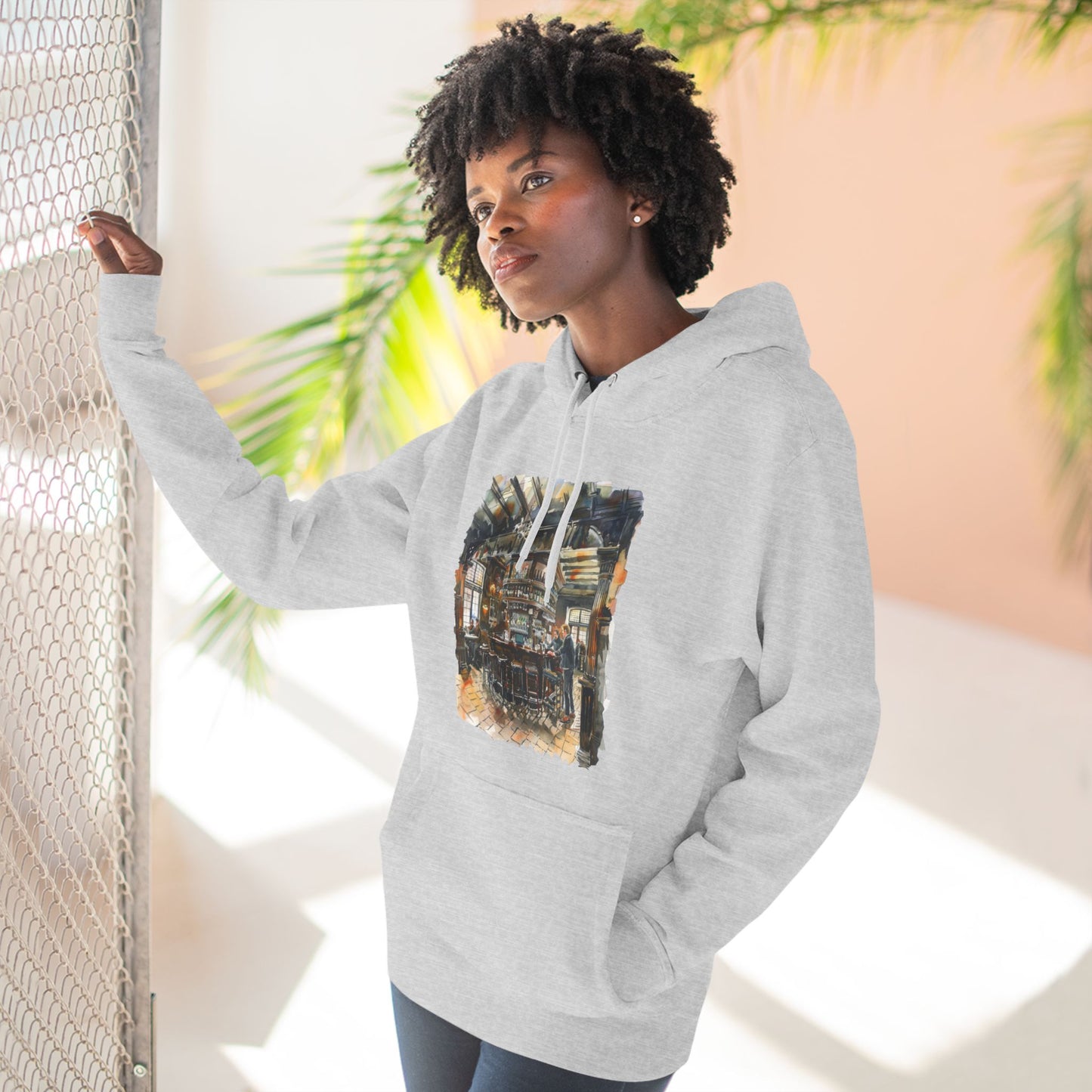 Three-Panel Fleece Hoodie - The Local Spot - Authentic British Pub Vibes