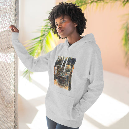 Three-Panel Fleece Hoodie - The Local Spot - Authentic British Pub Vibes