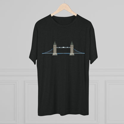 Tower Bridge - Iconic London Trendy Unisex Tri-Blend Crew Tee