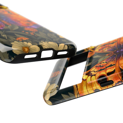 Butterfly Phone Case, Tough Cases for Nature Lovers, Vibrant Floral Design, Gift for Her, Cute Phone Accessories, Butterfly Artwork
