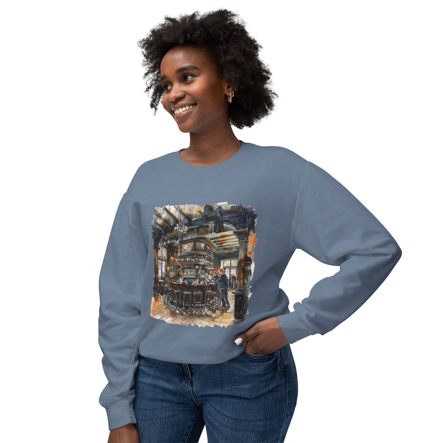 Unisex Lightweight Crewneck Sweatshirt - Pints and Stories - Life at a British Pub
