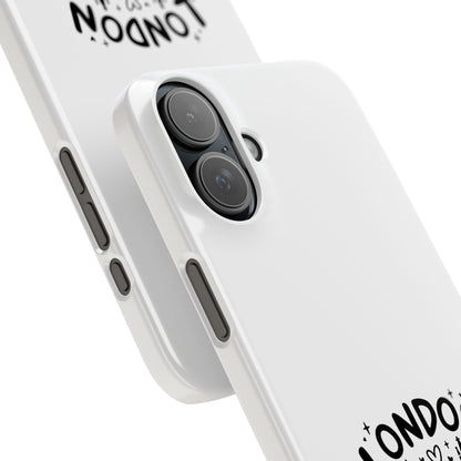 Chic London Phone Case, Slim iPhone Cover, Gifts for Travelers, London Theme Cell Phone Case, Unique Travel Souvenir