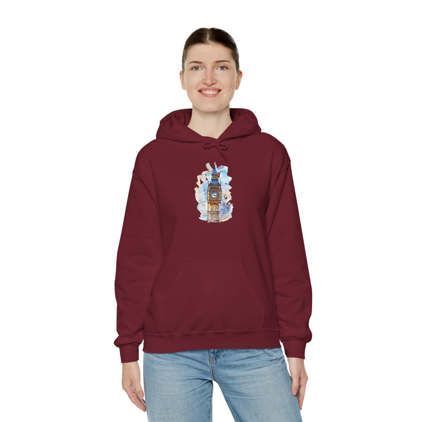Unisex Heavy Blend™ Hooded Sweatshirt - London's Landmark - The Iconic Clock Tower