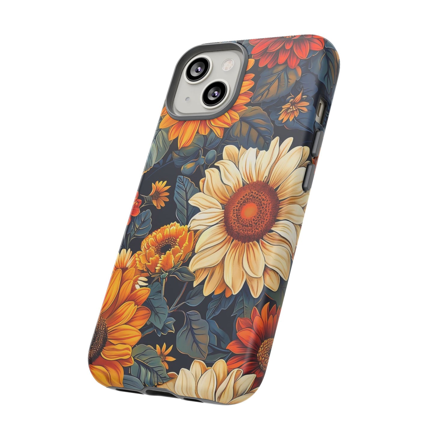Floral Tough Phone Case | Sunflower Design, iPhone Cover, Protective Case, Gifts for Her, Floral Phone Accessory
