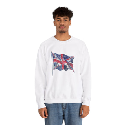 Unisex Heavy Blend™ Crewneck Sweatshirt Elegant - British Flag
