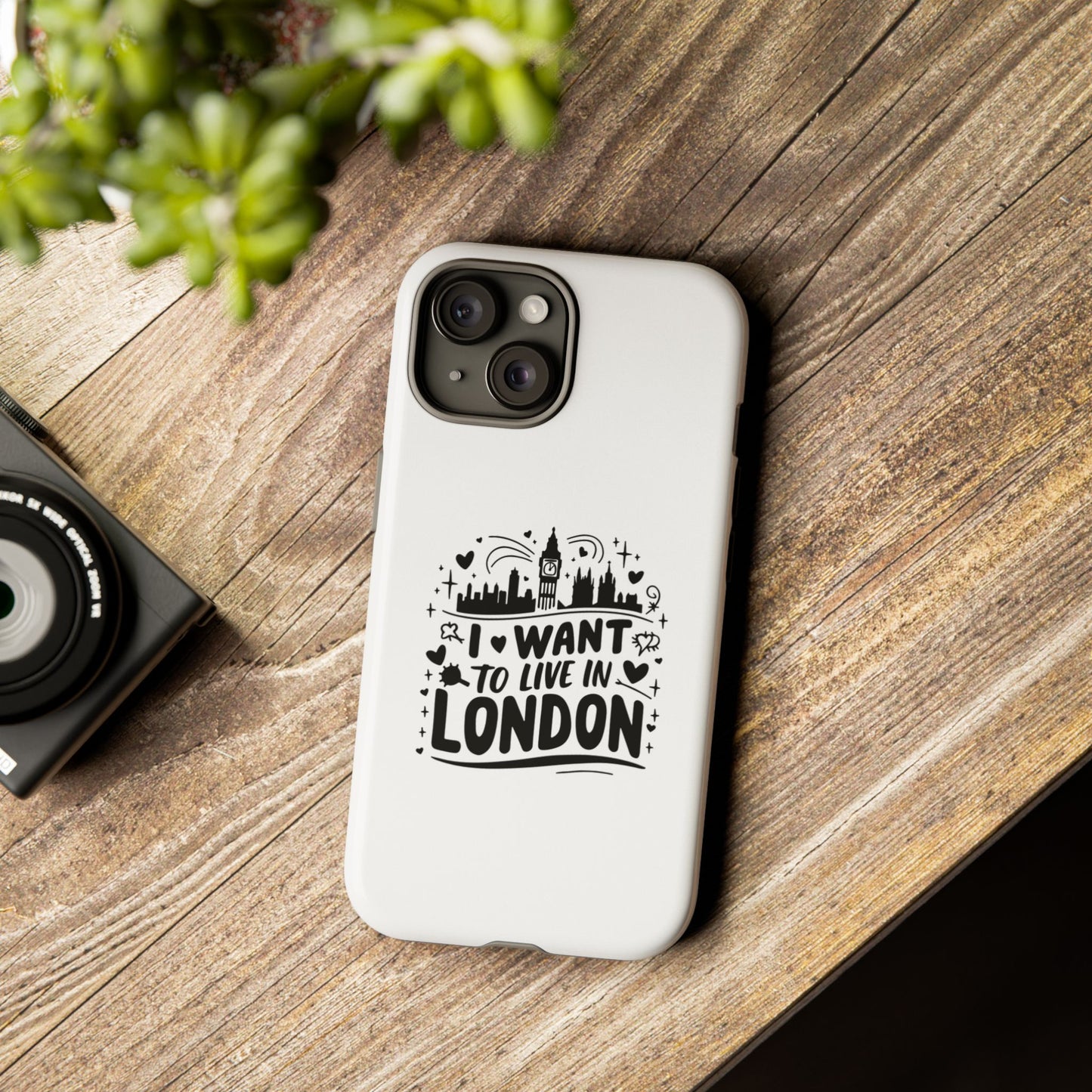 London-Themed Tough Phone Case - Chic & Stylish Protection