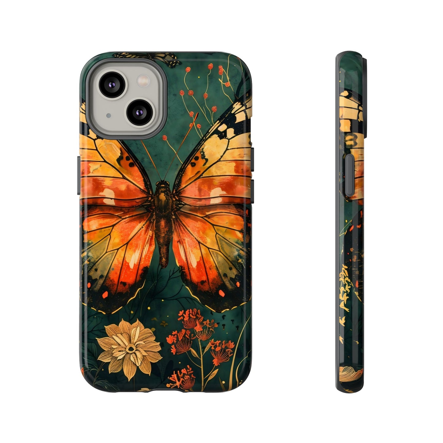 Butterfly Phone Case – Tough Cases for Nature Lovers, Floral Design, Butterfly Art, Unique Gift, Eco-Friendly Protection