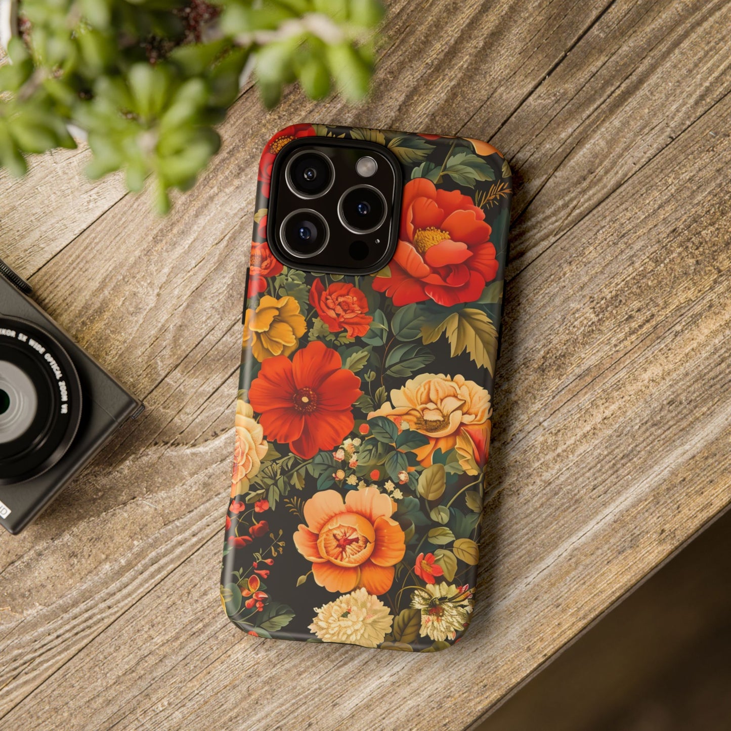 Floral Phone Case, Tough Cases, Decorative Tech Accessories, Gift for Her, Nature Lover Gift, Boho Style Case, Spring Floral Cover