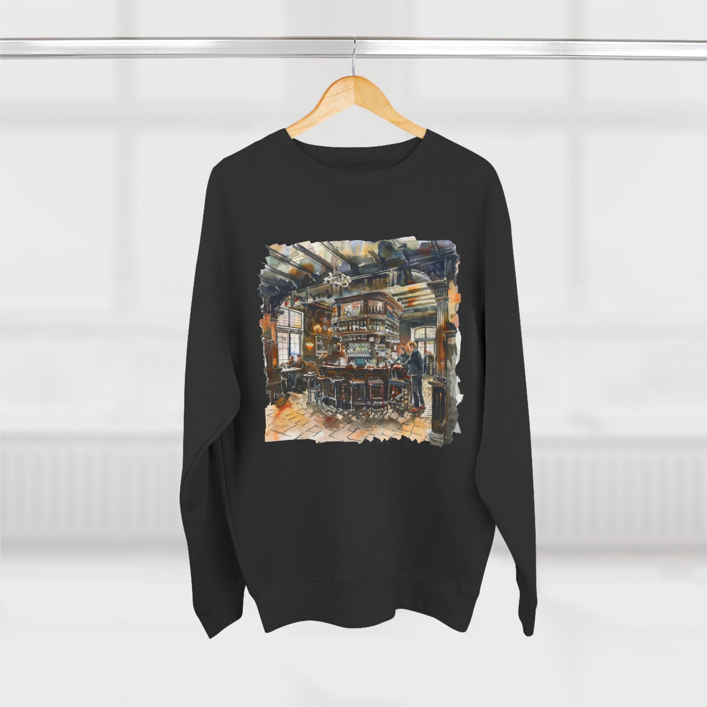 Unisex Crewneck Sweatshirt - London Pub Interior British Tavern