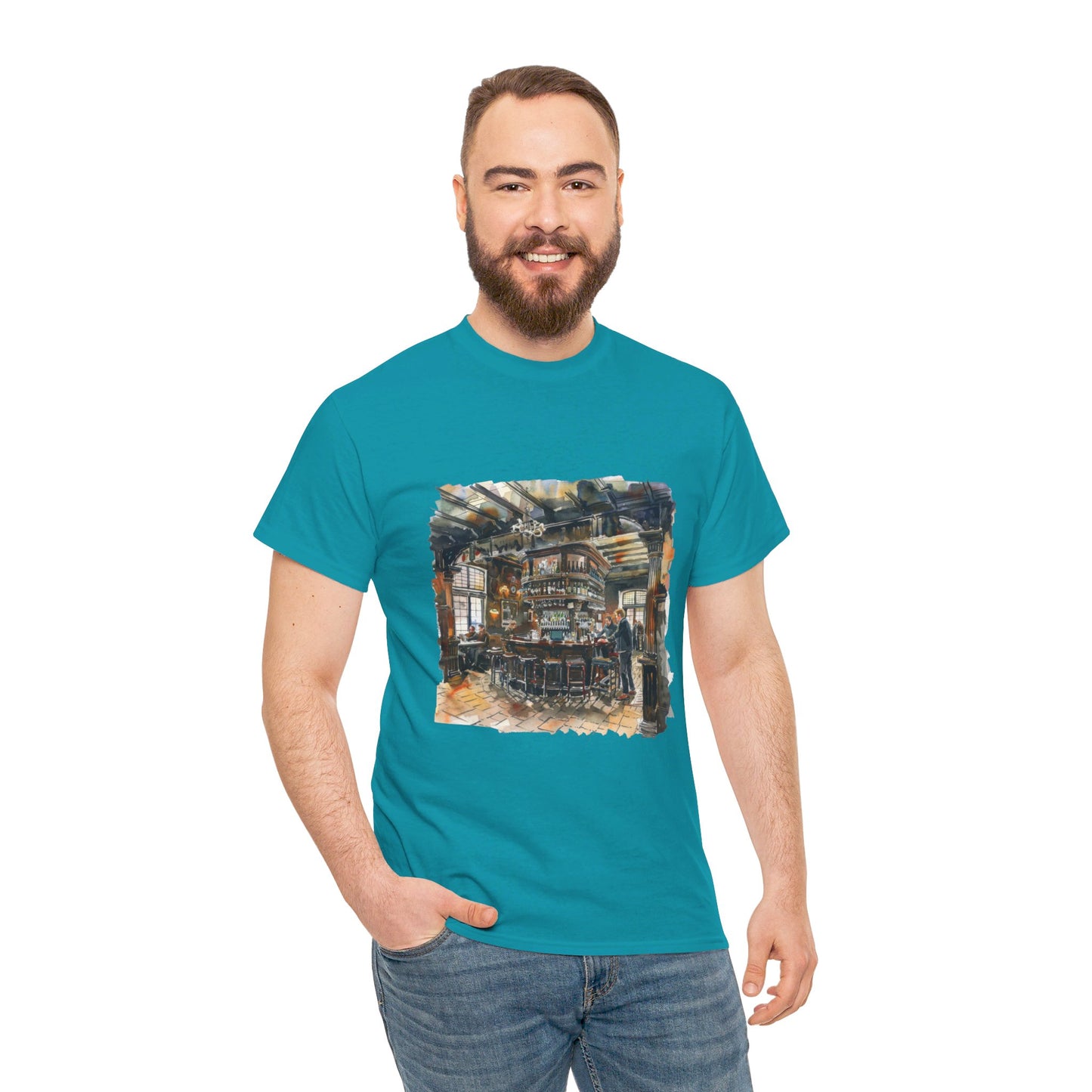 The Heart of British Culture and Iconic Landmarks Aesthetic Unisex Heavy Cotton T-Shirt
