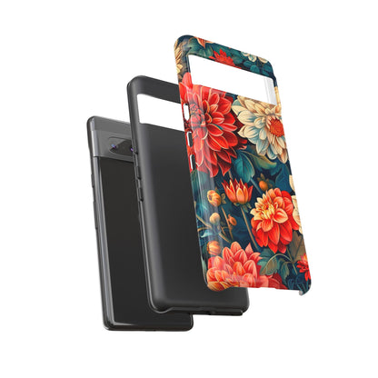 Floral Phone Case - Vibrant Tough Cases, Stylish Floral Cell Phone Cover, Gift for Her, Trendy Phone Accessory, Flower Design