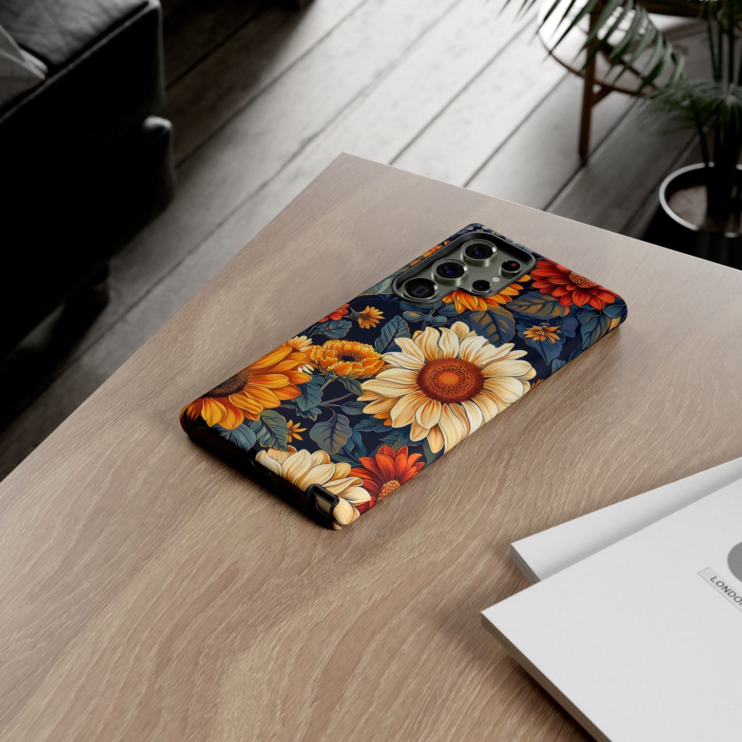 Floral Tough Phone Case | Sunflower Design, iPhone Cover, Protective Case, Gifts for Her, Floral Phone Accessory
