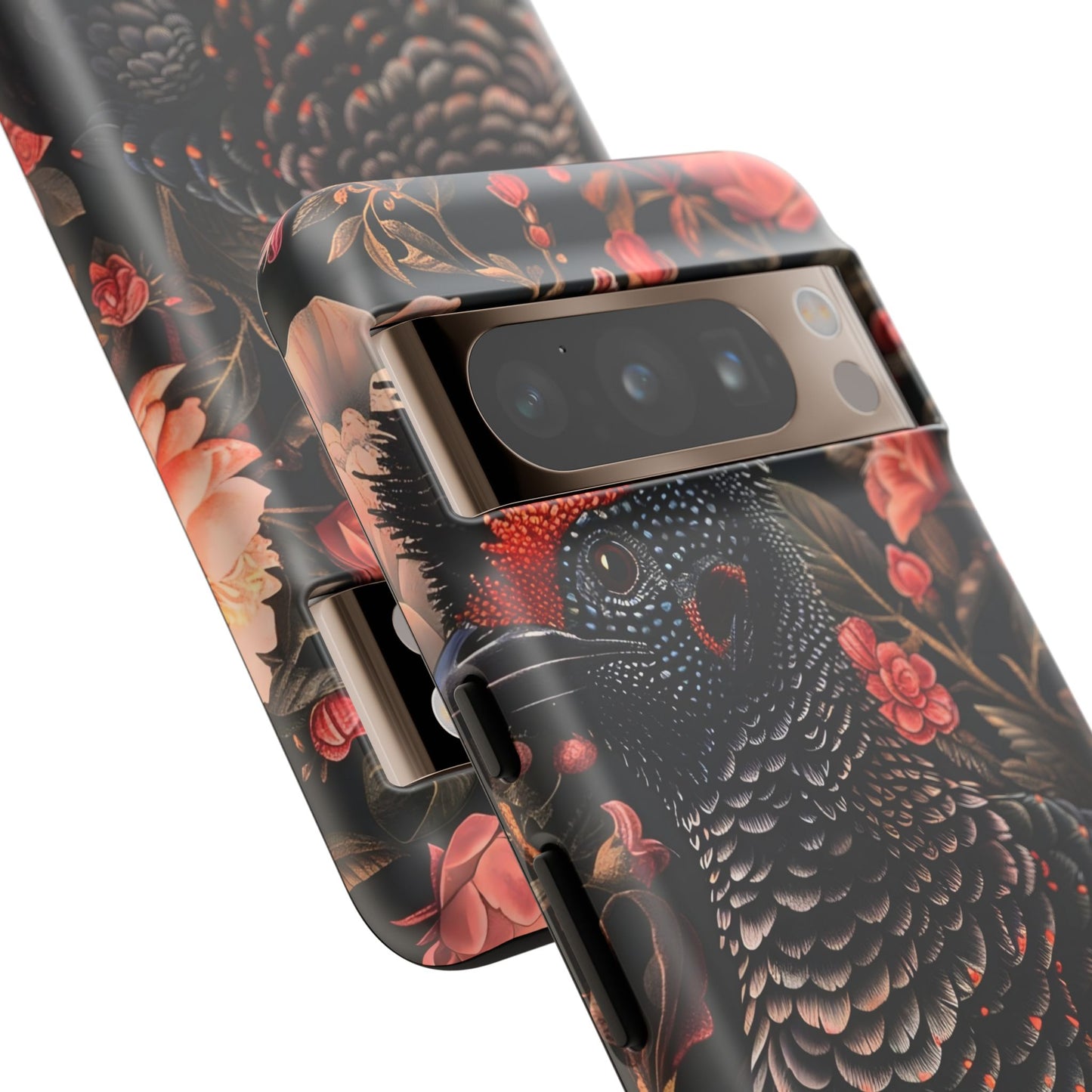 Tough Cases: Floral Design Phone Case, Stylish Protection for Your Phone, Unique Gift for Bird Lovers, Vibrant Floral Art, [...]