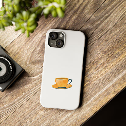 Coffee Cup Slim Phone Case | Cute Coffee Lover Gift, Phone Accessories, Personalized Phone Cover, Tea Enthusiast Case, Fall Decor