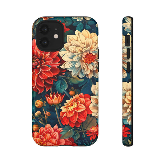 Floral Phone Case - Vibrant Tough Cases, Stylish Floral Cell Phone Cover, Gift for Her, Trendy Phone Accessory, Flower Design
