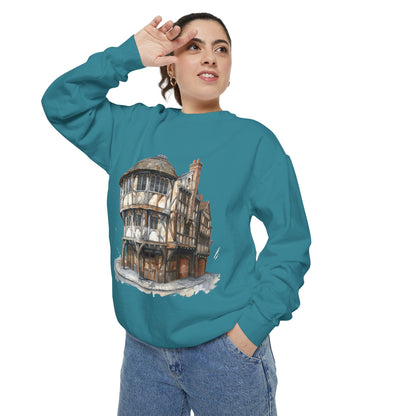 Unisex Garment-Dyed Sweatshirt - A Pint of Britain - Iconic Pub Culture