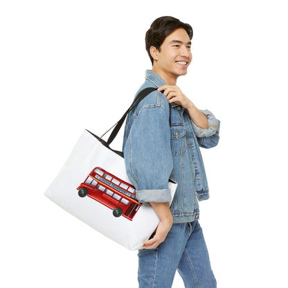 London Bus Weekender Tote Bag, Travel Bag, Beach Tote, Shopping Bag, Gift for Travelers, Summer Essentials