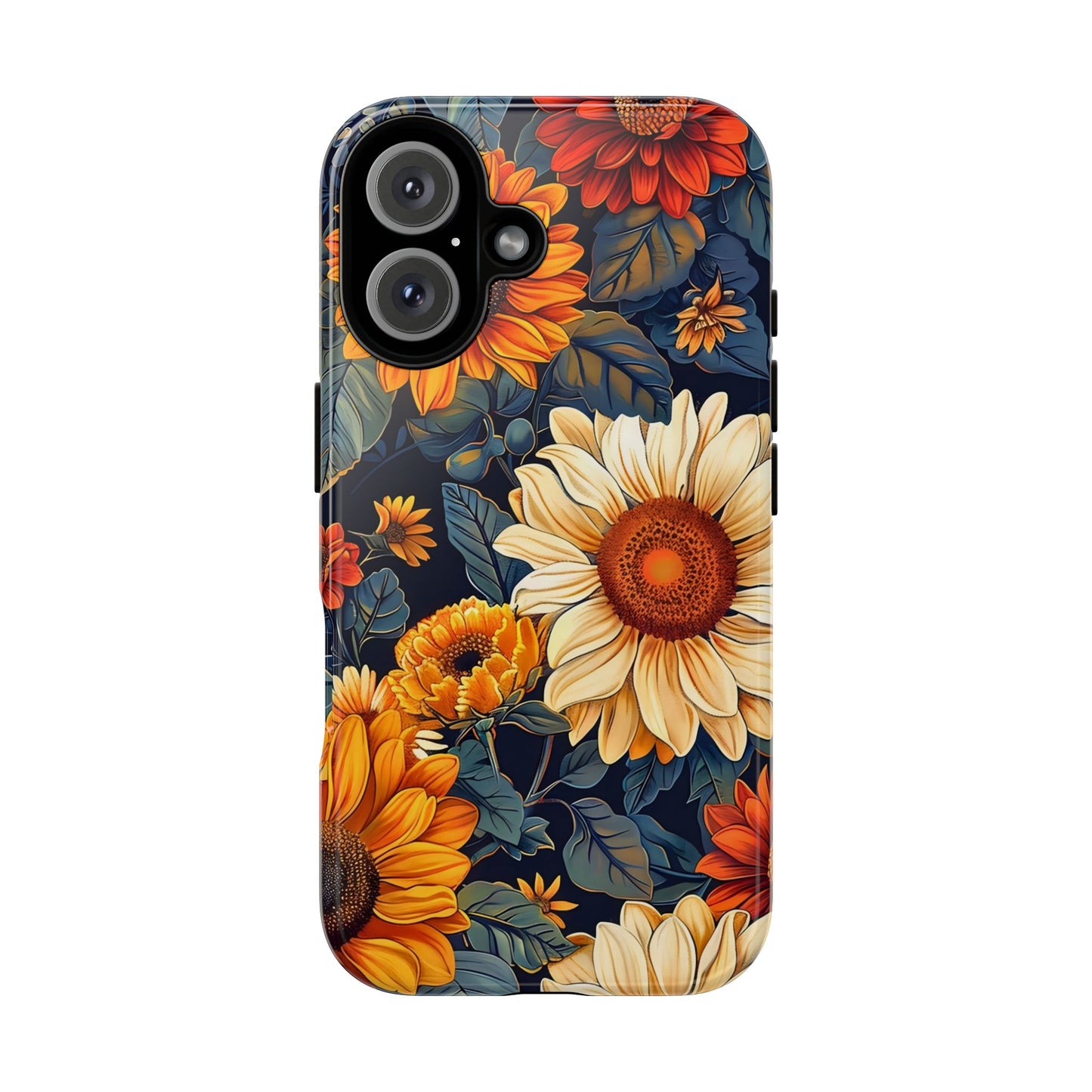 Floral Tough Phone Case | Sunflower Design, iPhone Cover, Protective Case, Gifts for Her, Floral Phone Accessory