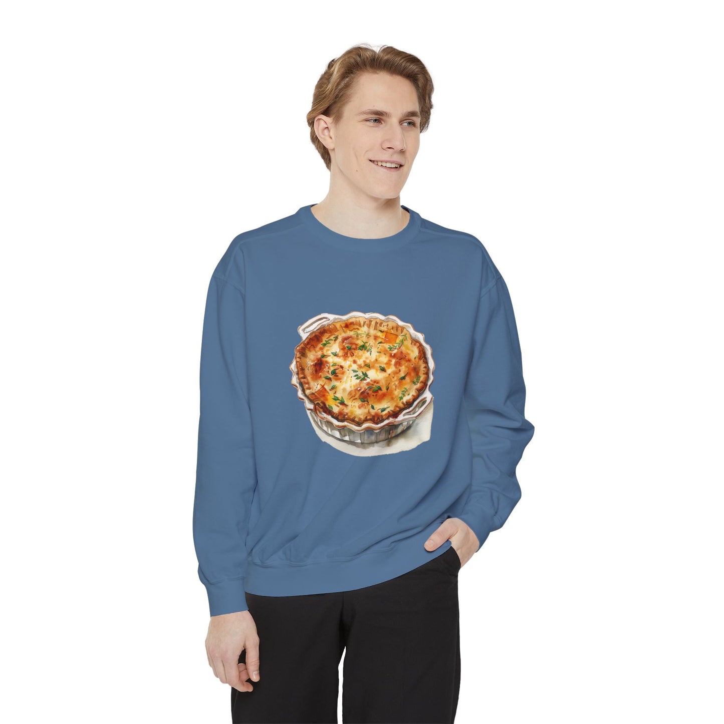 Unisex Garment-Dyed Sweatshirt - British Food Traditional Dishes and Culinary Delights